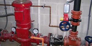 C&E Fire Protection fire pump room installation